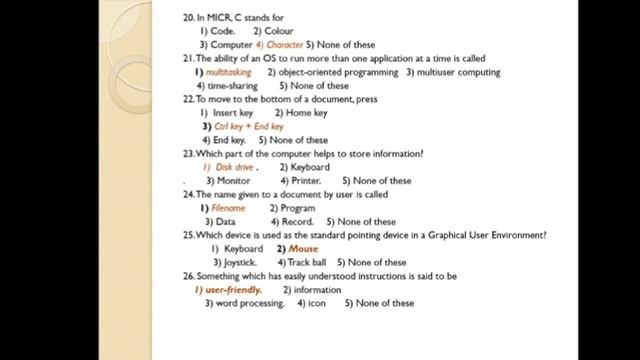 TOPIC WISE COMPUTER AWARENESS MCQS|COMPUTER CLASS-3|MS Windows,Shortcut keys,MS Words| смотреть онлайн