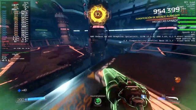 Linux Gaming - AMD Ryzen 5 3600 + Radeon RX 480 - DOOM 2016 (OpenGL) смотреть онлайн