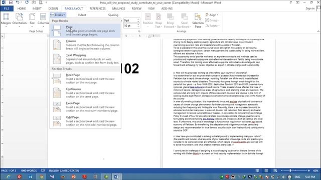 Learn how to use Page Break in Microsoft Word 2013 for you worksheet смотреть онлайн