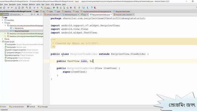 Android Retrofit Tutorial in Bangla Fetch Json Data in RecyclerView part 2 смотреть онлайн