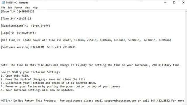How to edit a Tactacam Timesync.txt file and get it to "stick". смотреть онлайн
