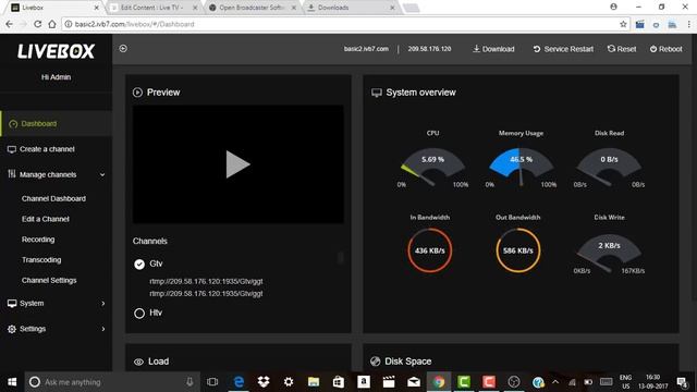 Tutorial on how to stream using OBS Studio to LIvebox RTMP Server смотреть онлайн