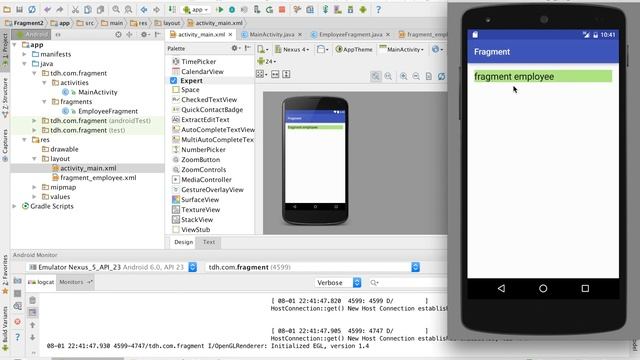 Android Studio step by step: Fragment Example смотреть онлайн