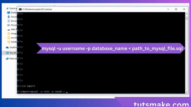 Import Database MySQL Command Line Windows Xampp | Command Prompt CMD смотреть онлайн