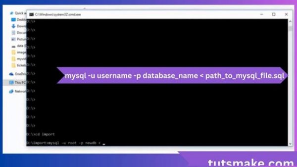 Import Database MySQL Command Line Windows Xampp | Command Prompt CMD