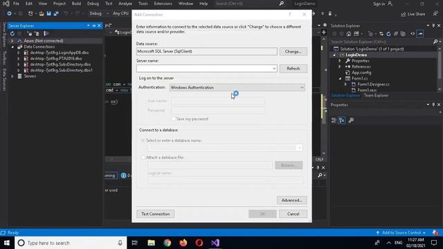 Login Form in C# windows form application with SQL database in Visual Studios смотреть онлайн