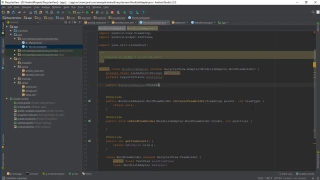 Android RecyclerView смотреть онлайн