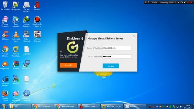 OPEN VNC VIEWER on KVM IMAGE without GACAPE DISKLESS WIZARD смотреть онлайн