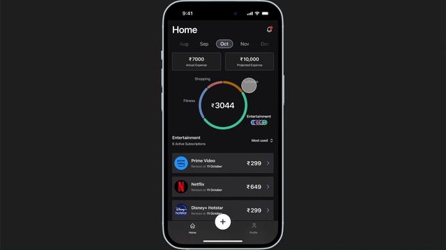 FIGMA PROTOTYPE - Subscription Tracking App Design (Dark Mode UI Design) смотреть онлайн
