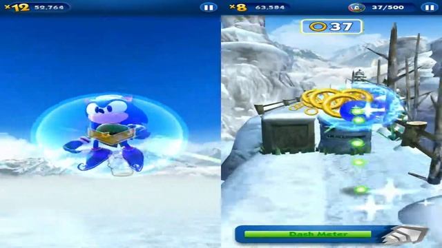 Sonic Dash - Elf Classic Sonic vs Standard Classic - Full UPGRADES - All Characters Unlocked смотреть онлайн