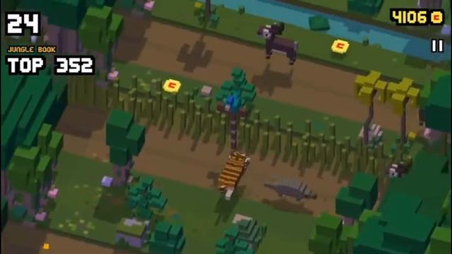 Disney Crossy Road Game - The Jungle Book Level - Shere Khan Gameplay - Tiger смотреть онлайн