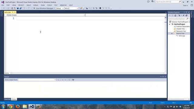 Creating a Basic C++ Application in Visual Studio 2013 смотреть онлайн
