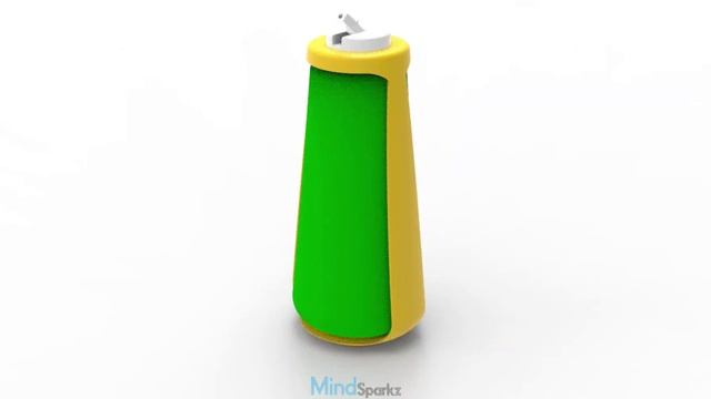 Mindsparkz : Custom Water Bottle 3D CAD Design смотреть онлайн