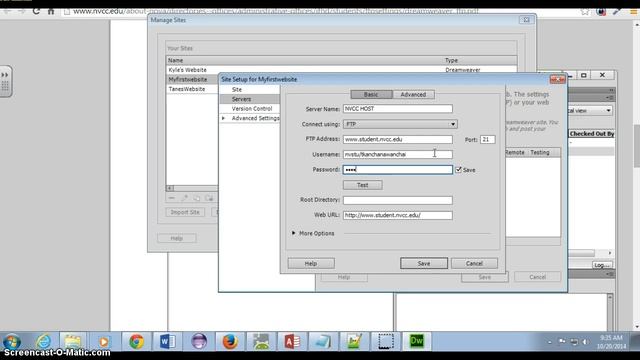 FTP to NVCC Server with DREAMWEAVER смотреть онлайн