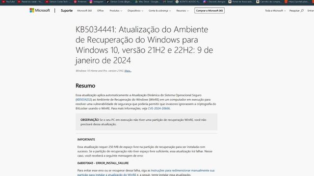 Como corrigir Erro KB5001716 da atualização do Windows 10 (Windows update 0x80070643) смотреть онлайн