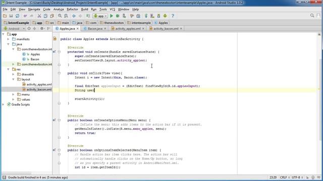 Android App Development Lesson 36 Sending Extra Intent Data смотреть онлайн