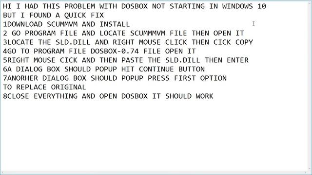 QUICK DOSBOX FIX FOR WINDOWS 10 смотреть онлайн