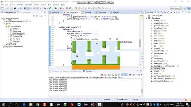 Java | Flappy Bird demo смотреть онлайн
