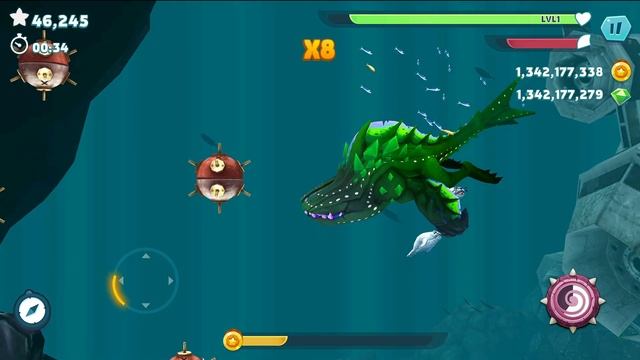 Hungry Shark Evolution - All 24 Sharks Unlocked and Fully Upgraded - Abyssaurus Rex Android Gamepla смотреть онлайн