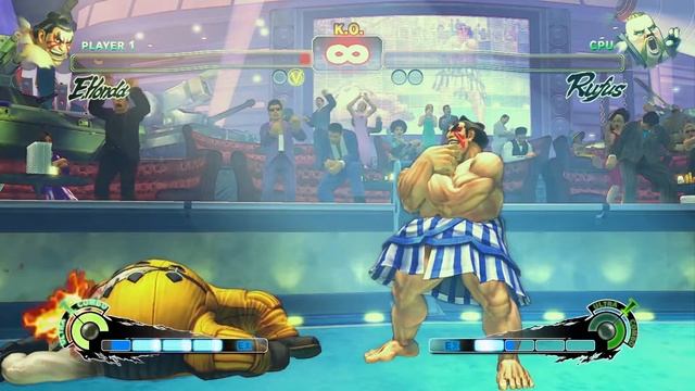 E.Honda vs Rufus (Harder AI) - Super Street Fighter IV смотреть онлайн