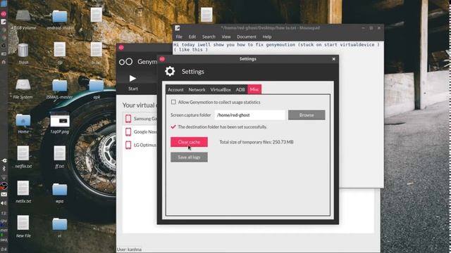 How To Fix Genymotion 'stuck On Starting Virtual Device ' (ubuntu)