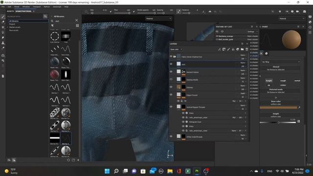 Design Android 17 Denim Texture by Substance Painter smart materials смотреть онлайн