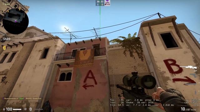 CS:GO [2023] | Mirage Mid window from spawn | smoke (64 tick) смотреть онлайн