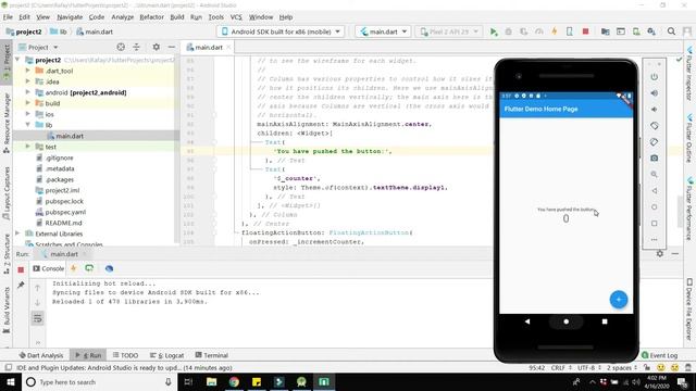 Run Flutter App on Emulator Using Android Studio & VS Code - (Flutter Tutorials) смотреть онлайн