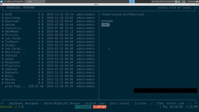 cbftp - Ncurses FTP and FXP Client - Linux TUI смотреть онлайн