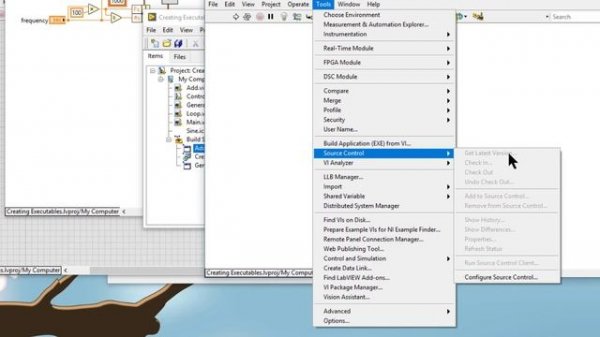 How to Use Tools Menu in National Instruments LabVIEW?