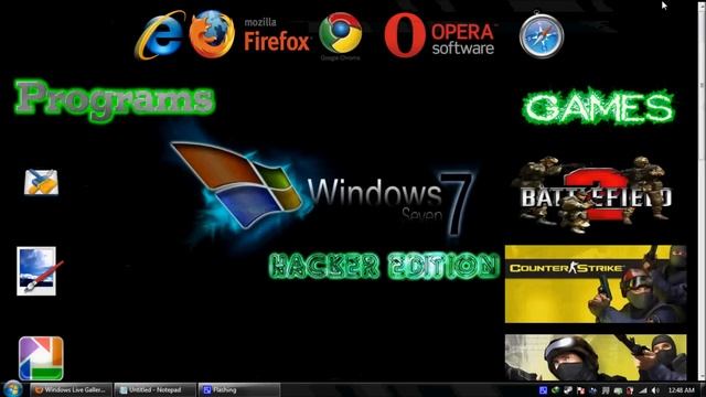 Windows 7 Active Desktop HTML смотреть онлайн