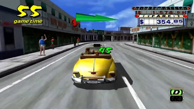 Crazy Taxi - Sega Dreamcast - Retroarch Flycast widescreen 『クレイジータクシー』 смотреть онлайн