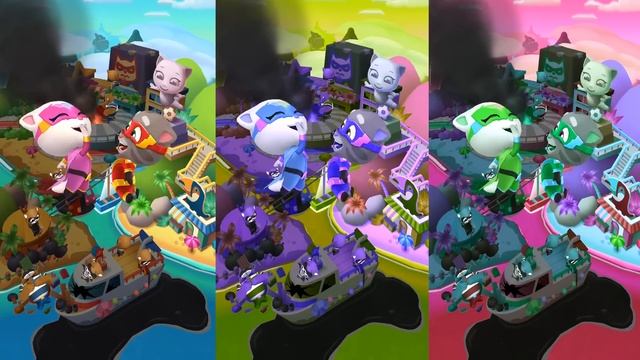 Talking Tom Hero Dash - Angela- 3 x - Gameplay, Android - LILU смотреть онлайн