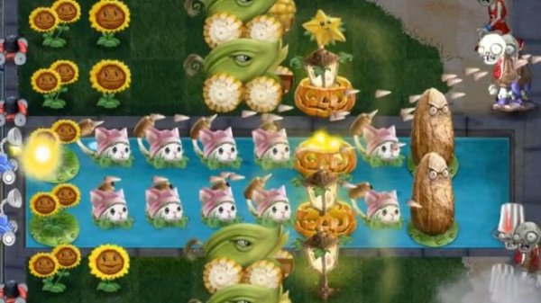 Plants Vs Zombies real life edition survival fog (Hard) 7 flags complete