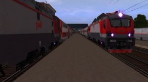 Утреннее движение поездов на станции Ростов Главный в Trainz Android