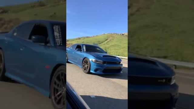 Dodge Charger scatpack with demon hood 2020 frostbite blue смотреть онлайн