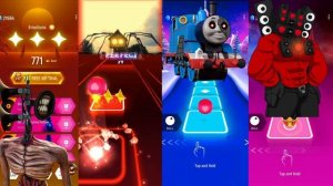 Siren Head vs House Head vs Thomas Train Exe vs Skibidi Speaker Man Titan | Tiles Hop EDM Rush