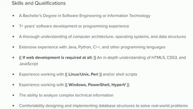 Software Developer Job Description or Resume | Software Developer Duties and Responsibilities Skill смотреть онлайн