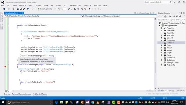 How to monitor a file inside a folder using FileSystemWatcher in C# asp net mvc смотреть онлайн