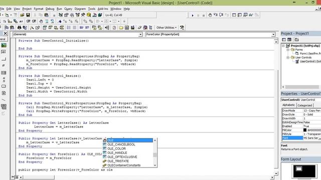 How to create custom properties in Visual Basic 6 Usercontrol. смотреть онлайн