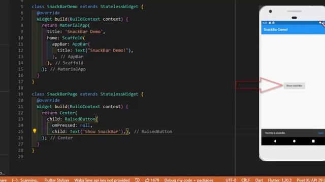 Flutter Snackbar - Flutter Tutorial for beginners urdu/hindi смотреть онлайн