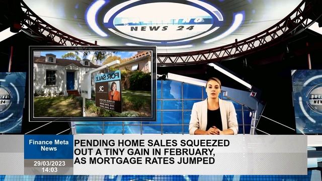Pending home sales squeezed out a tiny gain in February, as mortgage rates jumped смотреть онлайн