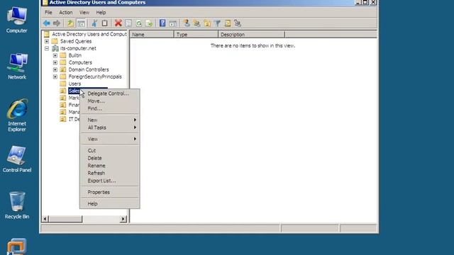 How to Create OU, Group, Users on windows 2008 R2 смотреть онлайн