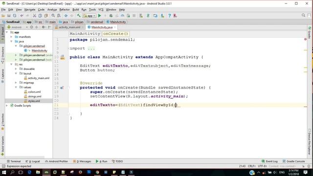 Send Email From Android Application Programmatically | Example Tutorial смотреть онлайн