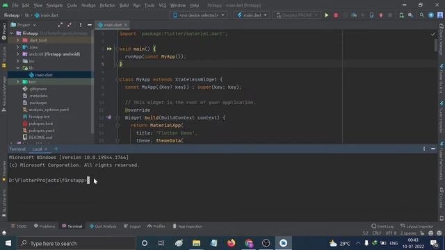 3 - Run First Flutter App | How to Run Flutter App in Android Studio 2022 | Tutorial in Hindi смотреть онлайн