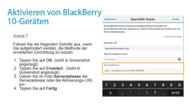 Aktivieren von BlackBerry 10-Geräten смотреть онлайн