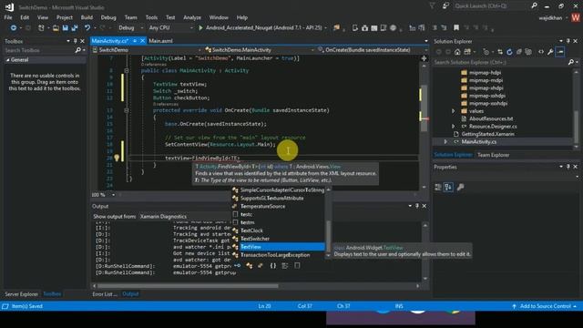 switch Button example in Xamarin in urdu Visual Studio 2017 смотреть онлайн