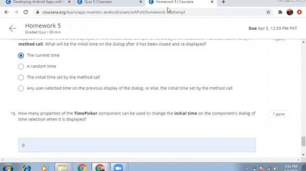 Coursera || Developing Android Apps With App Inventor || Week 5 || Complete || Quiz || Answers
