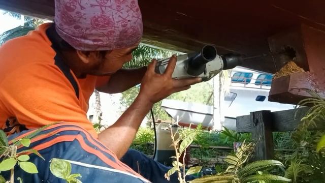 Buat Perahu || Proses Buat Perahu Kayu Mancing Nelayan #part02