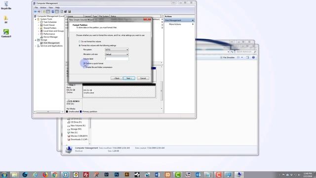 How to initialize and format a new hard drive in Windows смотреть онлайн